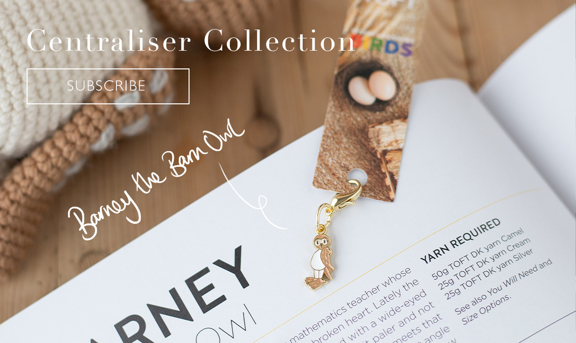 Subscriptions centraliser collection barn owl stitch marker toft